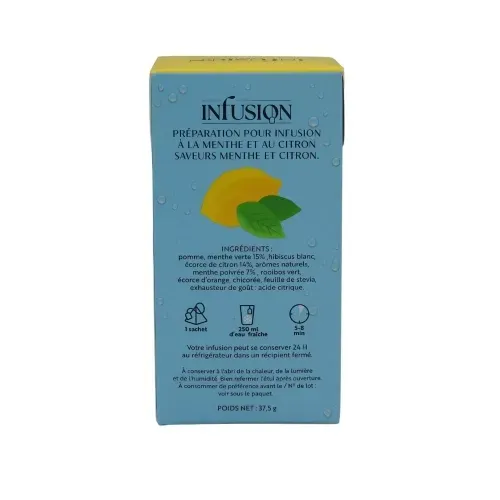 INFUSION FROIDE MENTHE CITRON 15 PYRAMIDES 37,5G