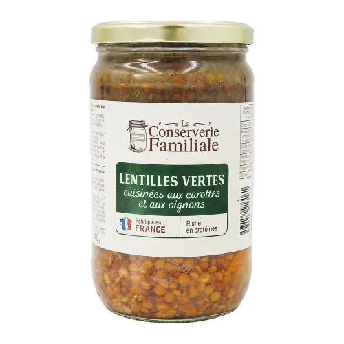 CONSERVE LENTILLES VERTES CUISINEES FRANCE 720ML