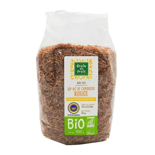RIZ DE CAMARGUE IGP BIO ROUGE GRAIN DE FRAIS 500g