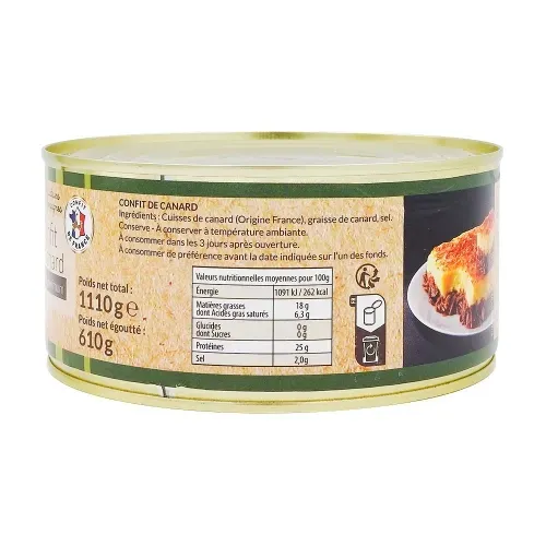 CONFIT DE CANARD 4 CUISSES MINI 610 G