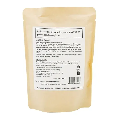 PREPARATION BIO POUR GAUFRES OU PANCAKES 300GR