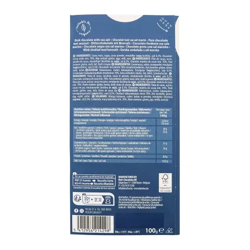 TABLETTE CHOC NOIR SEL MARIN 70% 100G