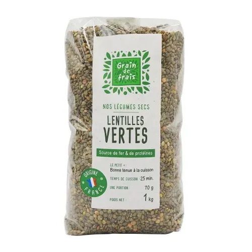 LENTILLE VERTE FRANCE PQT 1 KG