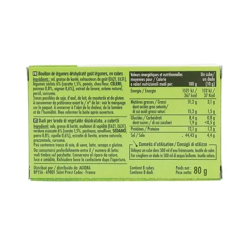 BOUILLON DE LEGUMES BEDROS 80G