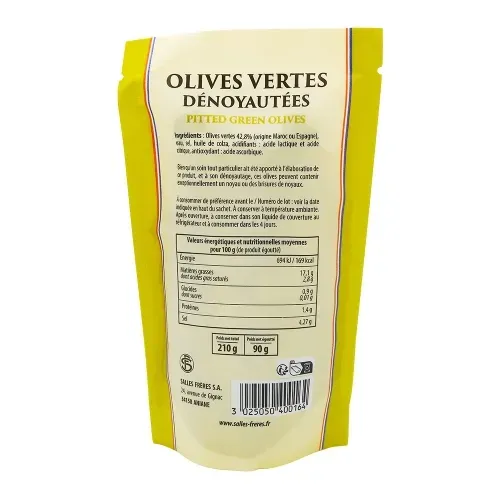 OLIVES VERTES DENOYAUTEES 90GR LA COLOMBE