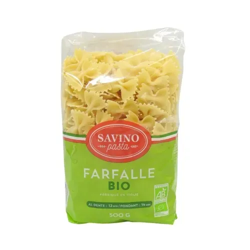 PATES 58 FARFALLE BIO SAVINO PASTA 500GR
