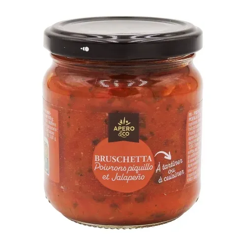 BRUSCHETTA  POIVRONS PIQUILLO  ET JALAPENO  190GR