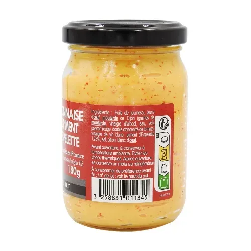 MAYONNAISE PIMENT D'ESPELETTE 180 GR