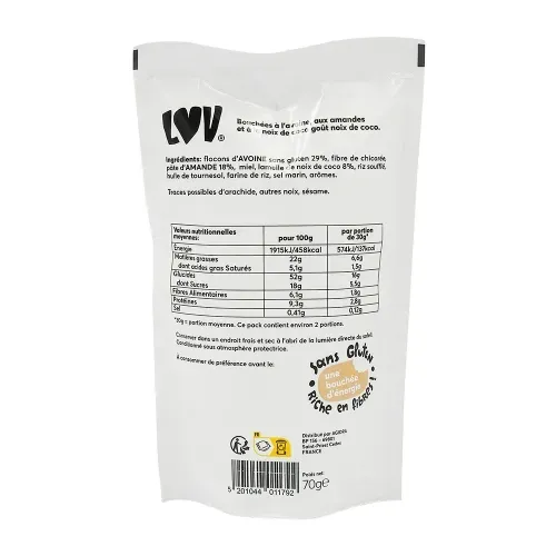 LOV - LE P'TIT ENCAS COCO AMANDE 70G