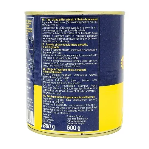 THON ENTIER HUILE 4/4  600GR