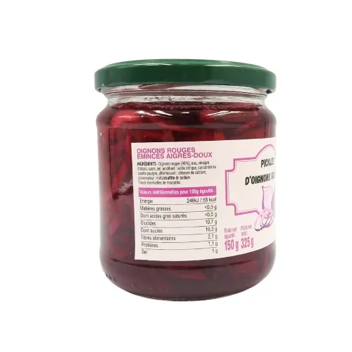 PICKLES OIGNONS ROUGES 325GR