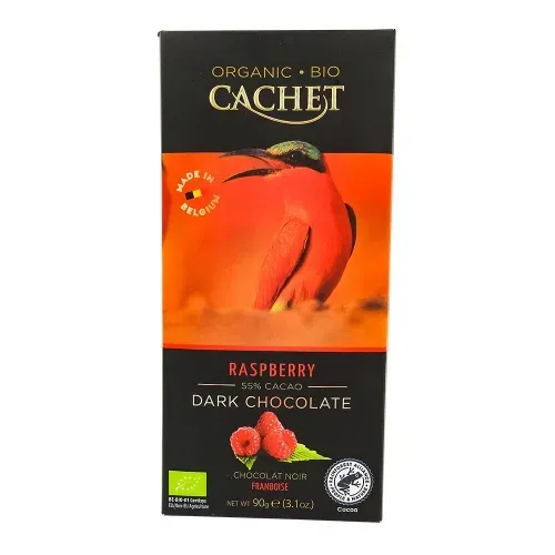 TABLETTE CHOCOLAT BIO NOIR FRAMBOISE 90GR