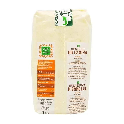 SEMOULE EXTRA FINE GRAIN DE FRAIS PQT 1KG/CT 12