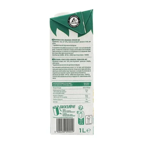BOISSON VEGETALE RIZ BIO 1L - ECT