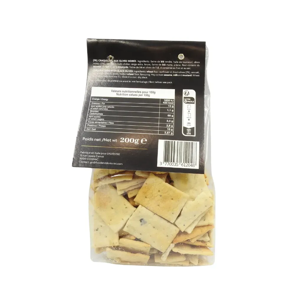 Focaccine olives noires 200 g
