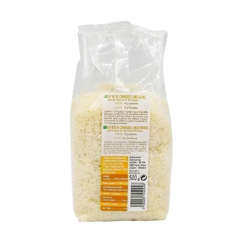 RIZ DE CAMARGUE IGP BIO LONG BLANC 500GR