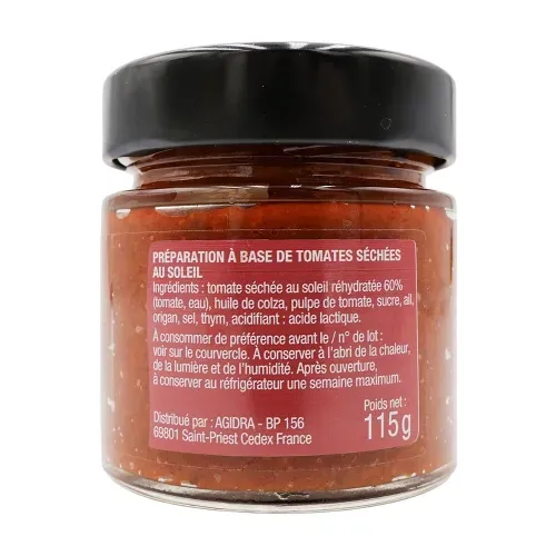 CONFIT de TOMATE SECHEES 115GR APERO&CO