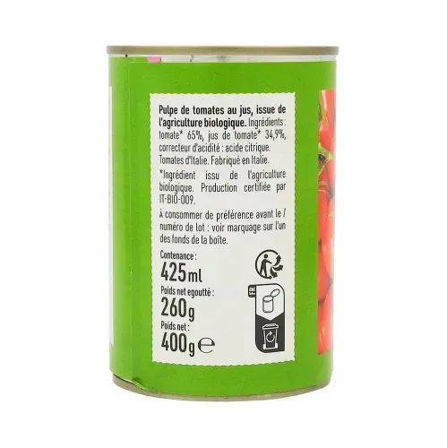 PULPE DE TOMATES BIO EN DES 260G SAVINO