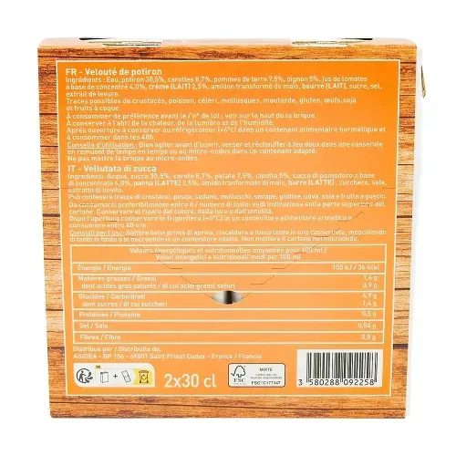 VELOUTE DE POTIRON 2x30CL UHT