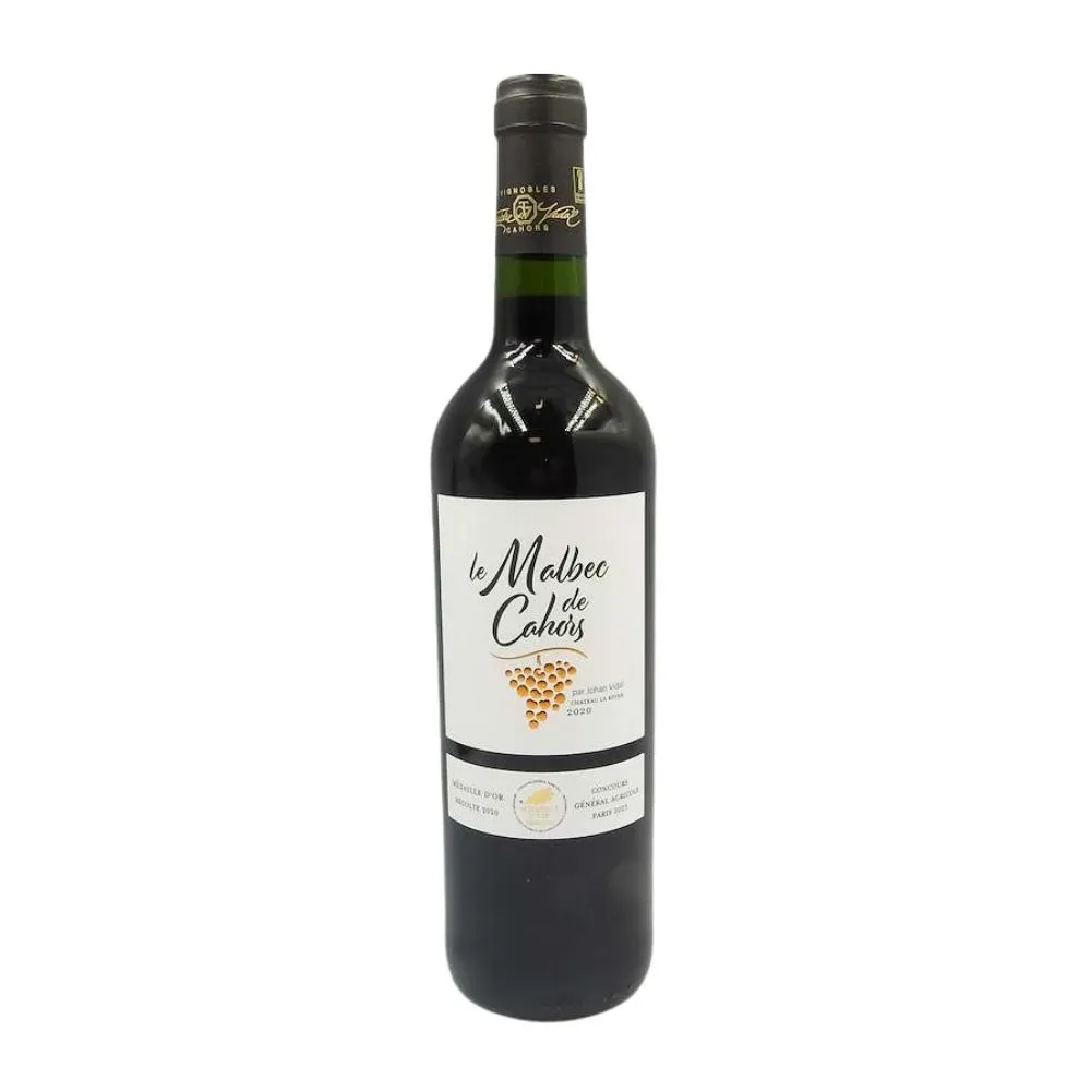 AOP VIN ROUGE CAHORS MALBEC PAR JOHAN VIDAL 75CL