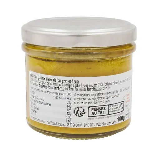 DELICE DE FOIE GRAS AUX FIGUES  100GR