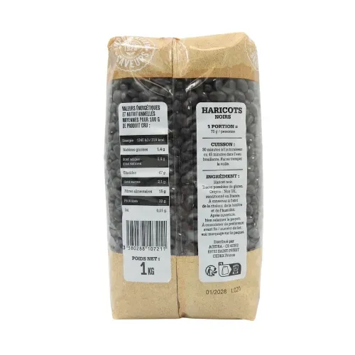 HARICOT NOIR NON-UE PQT PAV IDS 1 KG