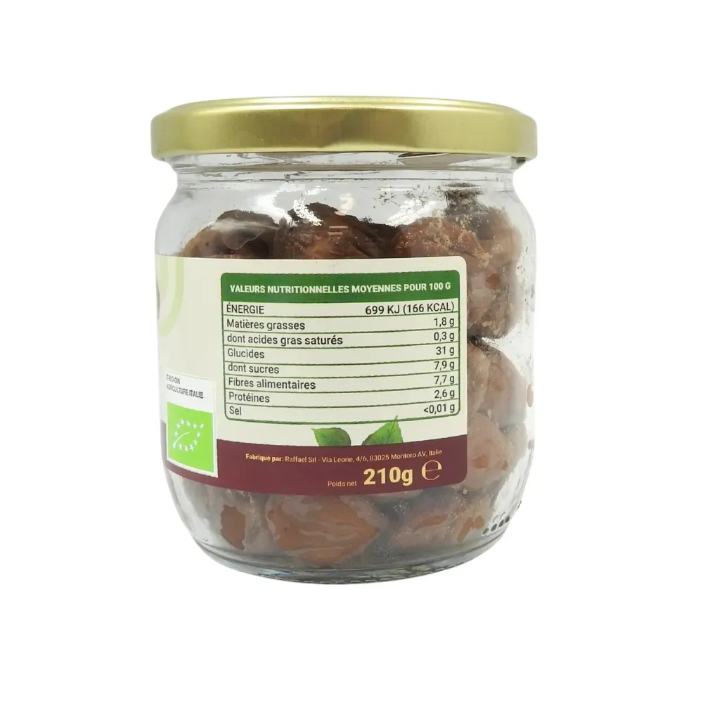 CHATAIGNES ENTIERES BIO PN 210 GR ITALIE