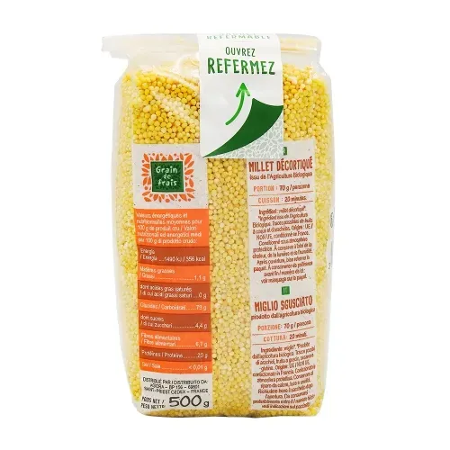 MILLET DECORTIQUE BIO GRAIN FRAIS 500g/CT 15