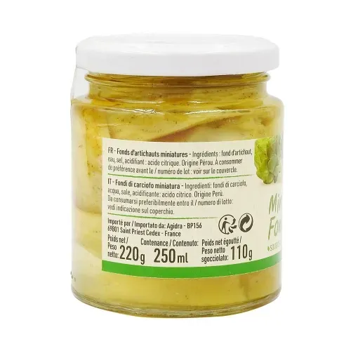 MINI FONDS D'ARTICHAUTS BOCAL 220 GR