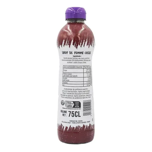 SIROP DE POMME CASSIS PET 75CL