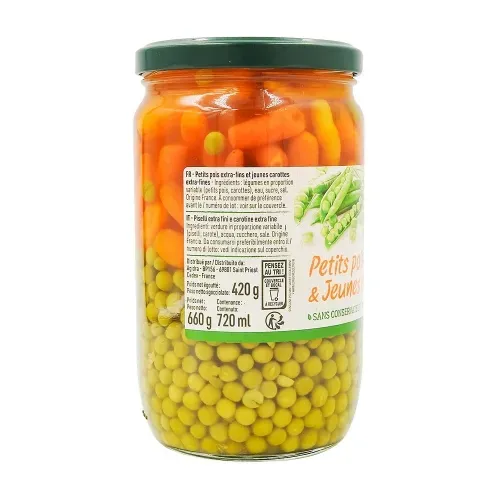PETIT POIS ET JEUNES CAROTTES EF FRANCE 720 ML