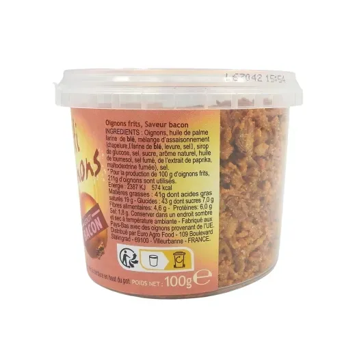 OIGNONS FRITS GOUT BACON 100 GR