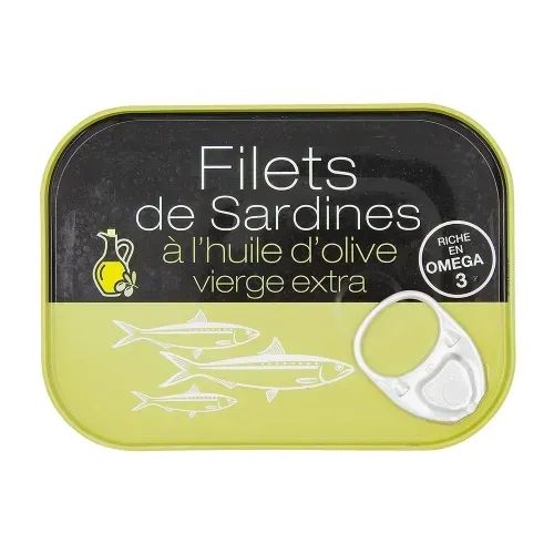FILETS DE SARDINE A L'HUILE D'OLIVE VE  70GR