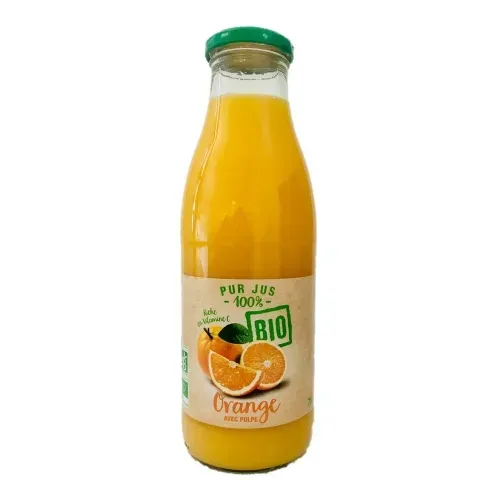 PUR JUS ORANGE BIO AVEC PULPE 75 CL