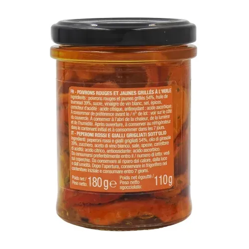 POIVRONS JAUNES ET ROUGES GRILLES 180GR