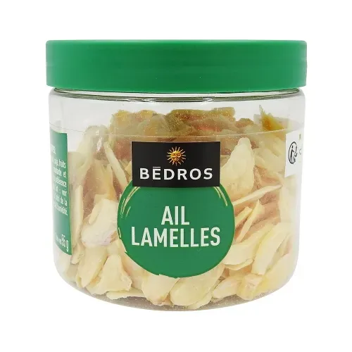 AIL LAMELLES POT PET 55gr Bédros/CT 12