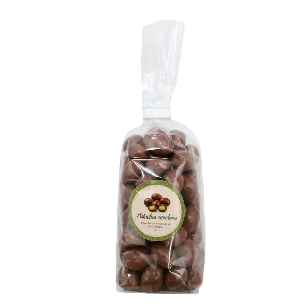 PISTACHES ENROBEES CHOCOLAT 130G