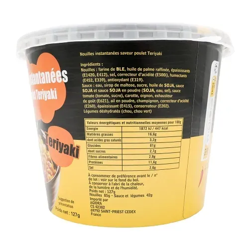 NOUILLES INST BOL 127G SAVEUR POULET TERIYAKI