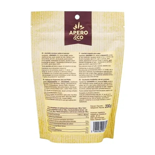 ARACHIDE ENROBEE SEL & POIVRE DOYPACK 200GR