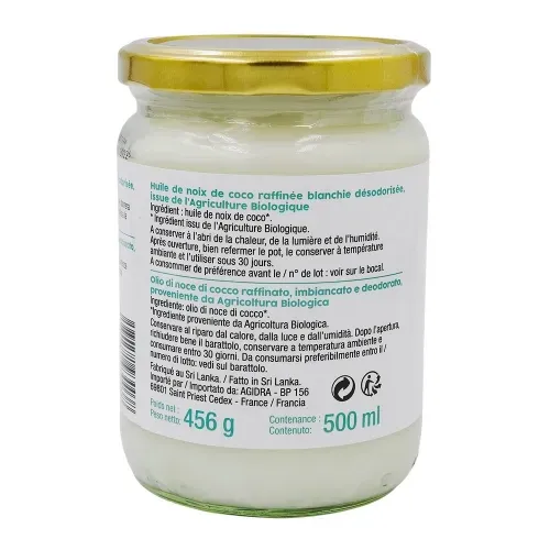 HUILE DE COCO BIO DESODORISEE 500ML