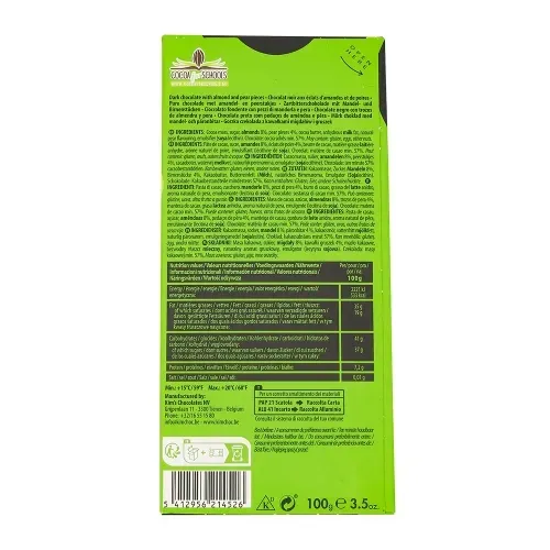 CHOCOLAT NOIR POIRE ET AMANDES 100GR