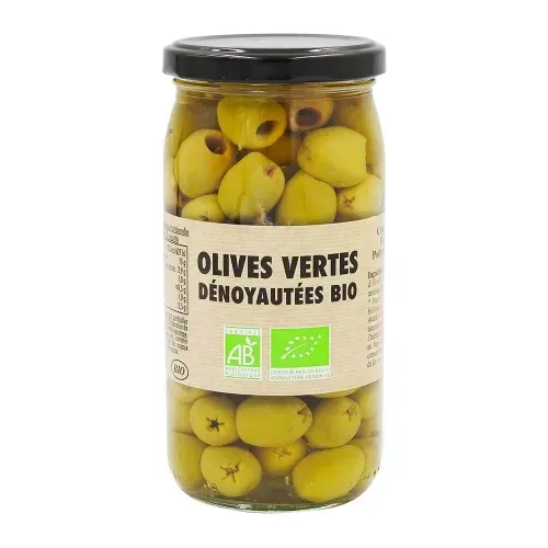OLIVES BIO VERTES DENOYAUTEES POT 37CL