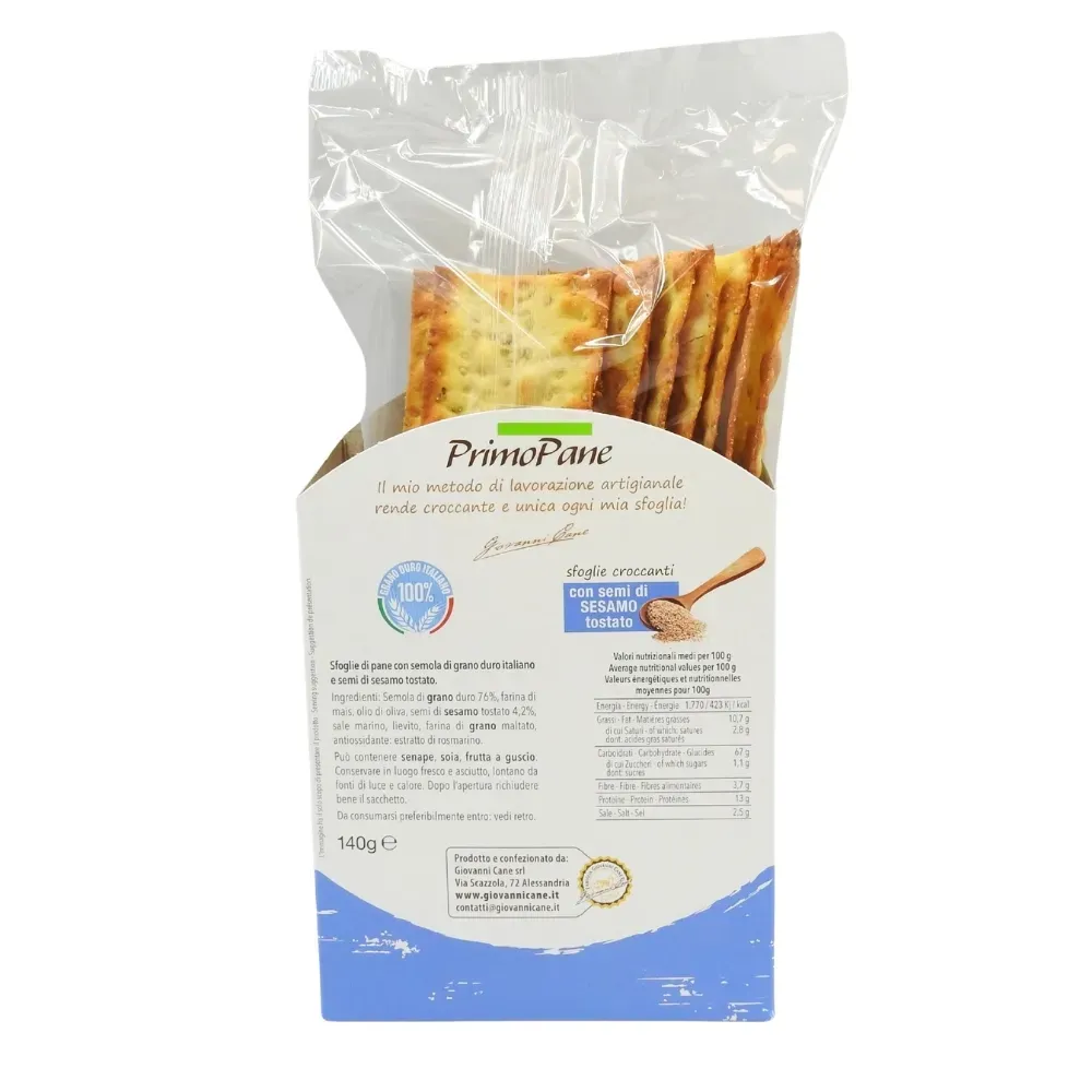 SFOGLIE CROQUANT SESAME 140 GR