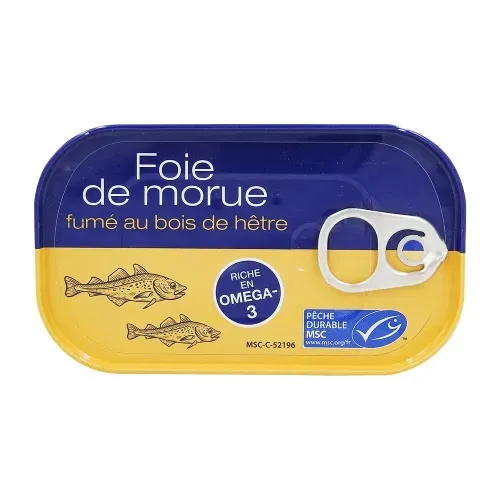 FOIE DE MORUE AU BOIS DE HETRE 121G