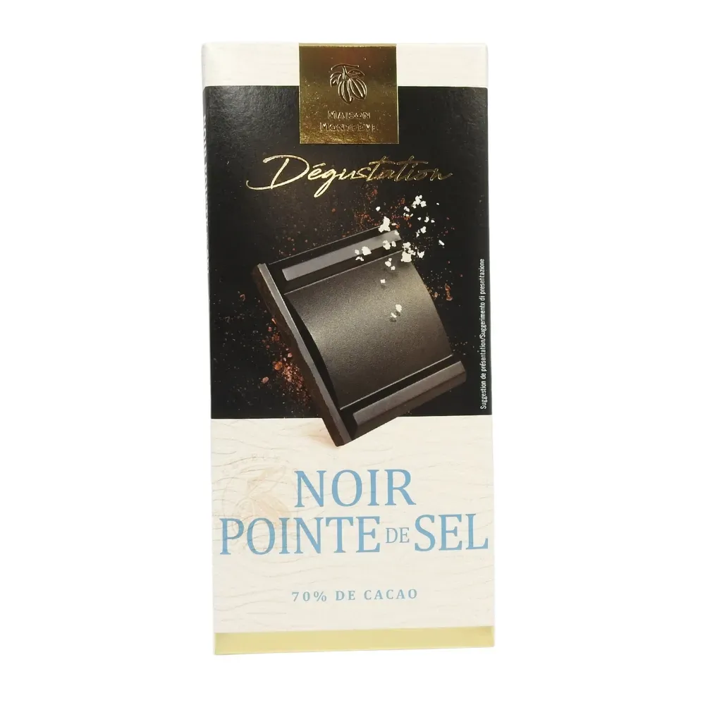 TABLETTE 100G CHOC NOIR 70% SEL MARIN