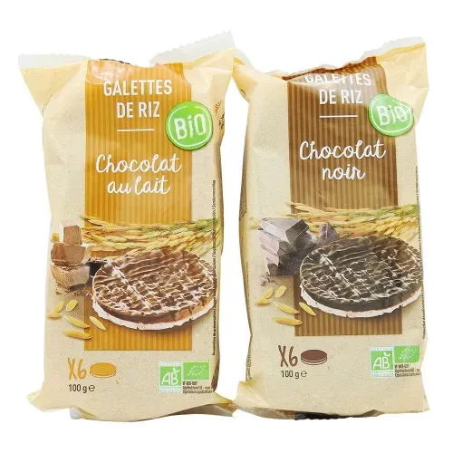 GALETTES DE RIZ BIO CHOCOLAT LAIT 100g