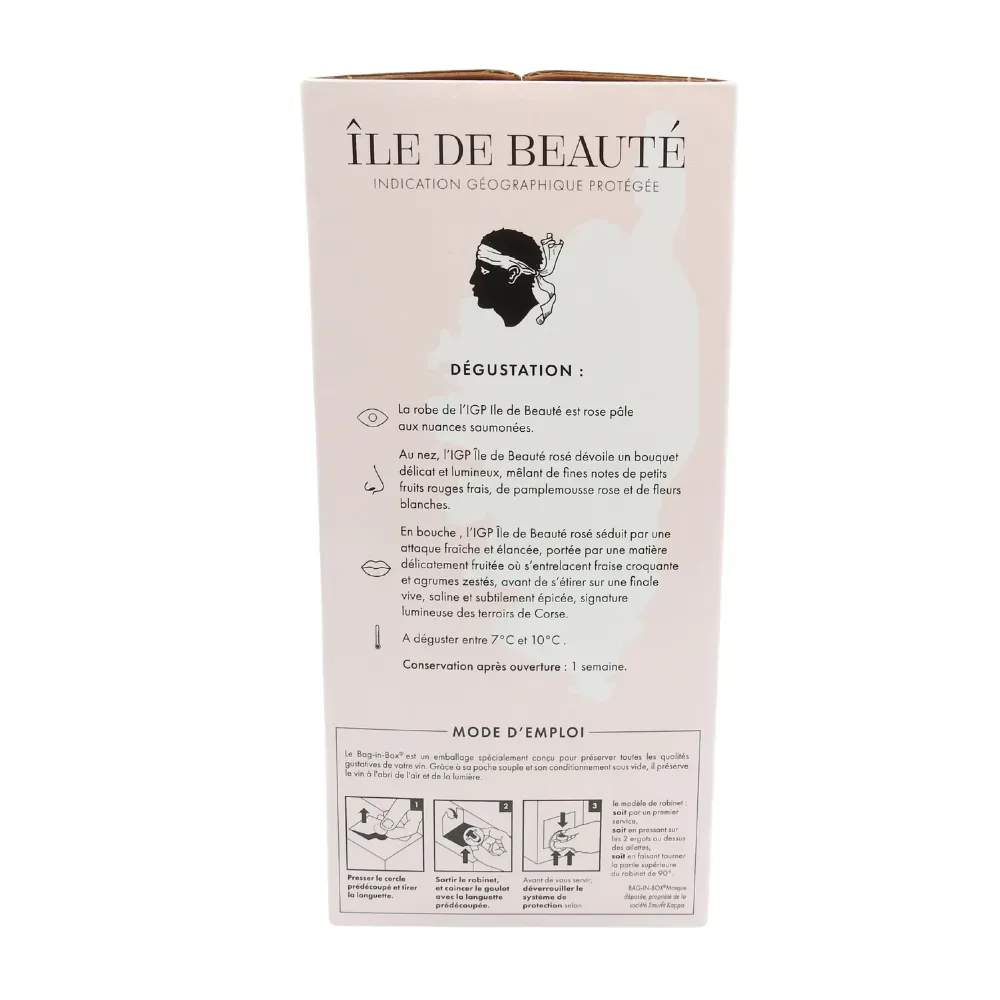 IGP VIN ROSE ILE DE BEAUTE BIB 3L