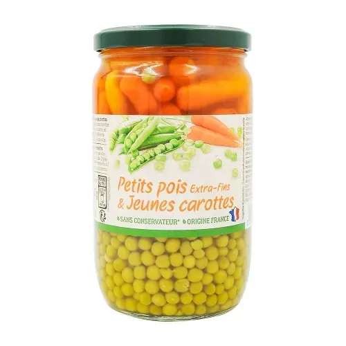 PETIT POIS ET JEUNES CAROTTES EF FRANCE 720 ML