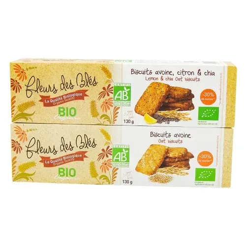 BISCUITS BIO AVOINE CITRON CHIA 130 G