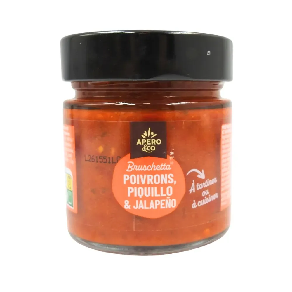 BRUSCHETTA  POIVRONS PIQUILLO  ET JALAPENO  205GR